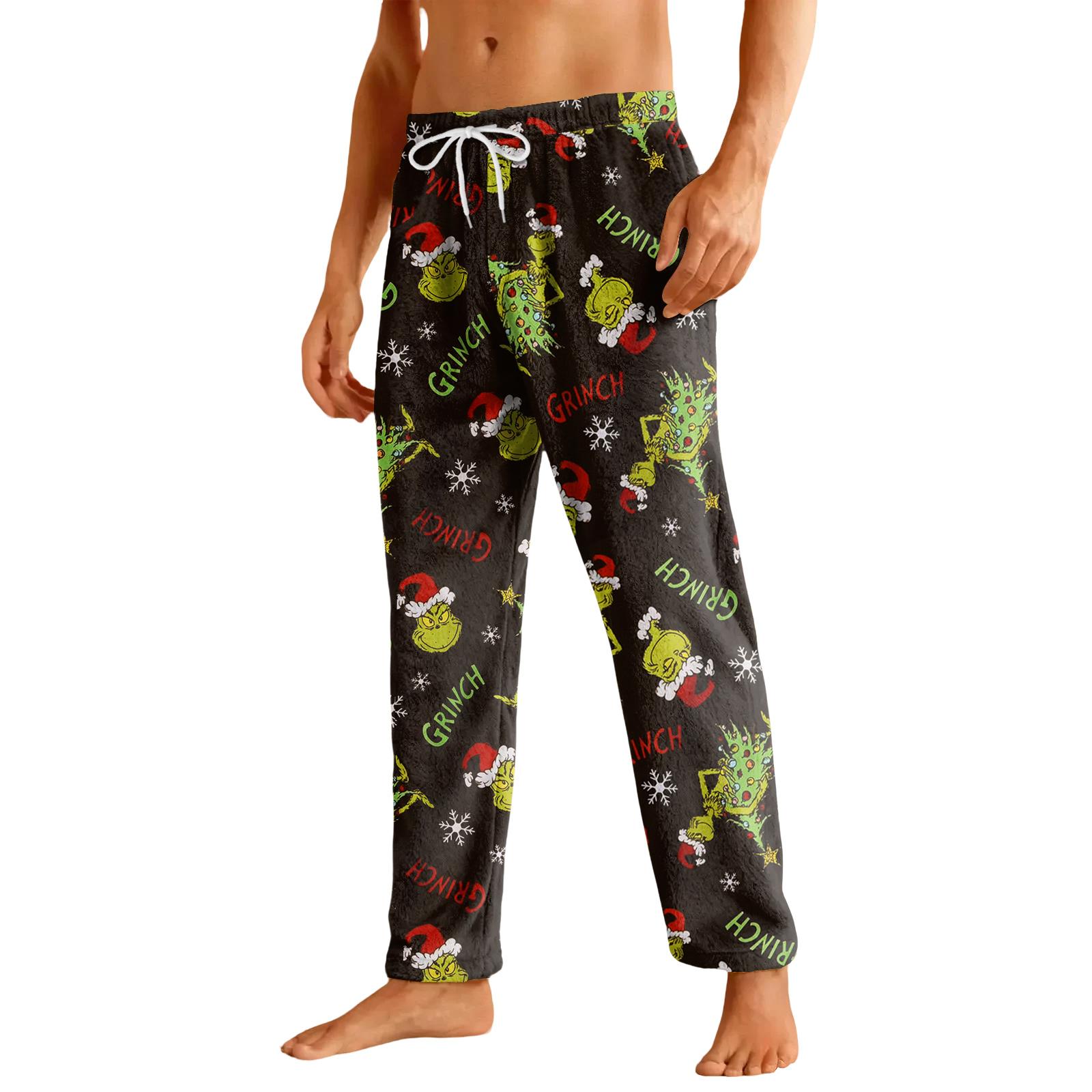 

Men s Drawstring Pocket Flannel Casual Pants L