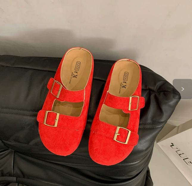 Boken Flip-flops Summer and Spring Thick-soled Shoes Muller and Mary Jane Shoes Half Slippers