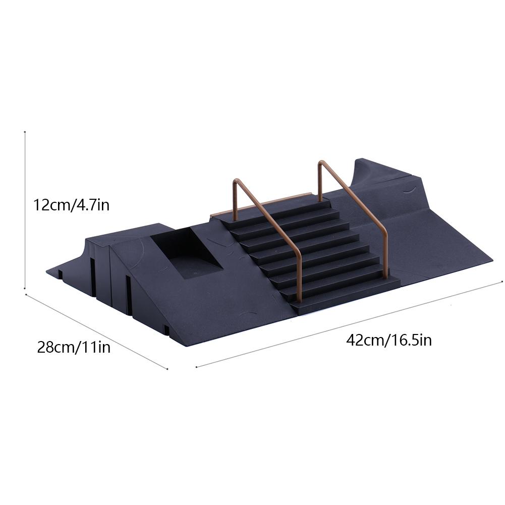 Mini Skatepark Ramp Multi-terrain Cool Finger Skateboard Park Set Obstacle Portable Practice Set Professional Fun Game Kid Toys for Boys Teens