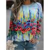 New Winter 3D Print Colorful Florals Sweatshirts Women Fashion Streetwear Pullovers Harajuku Y2k Unisex Clothing Girls Funny Top