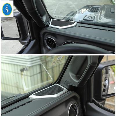 Dashboard Air AC Roof Speaker Cup Holder Lights Control Panel Cover Trim For Jeep Wrangler JL 2018 - Matte Interior Refit