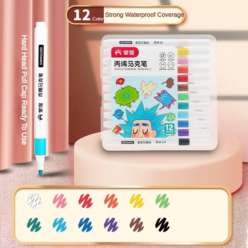 

12/24/36/48/60 цветов, мягкие/жесткие акриловые маркеры, непрозрачный цветной маркер для рисования граффити, корейские канцелярские принадлежности, школьные принадлежности