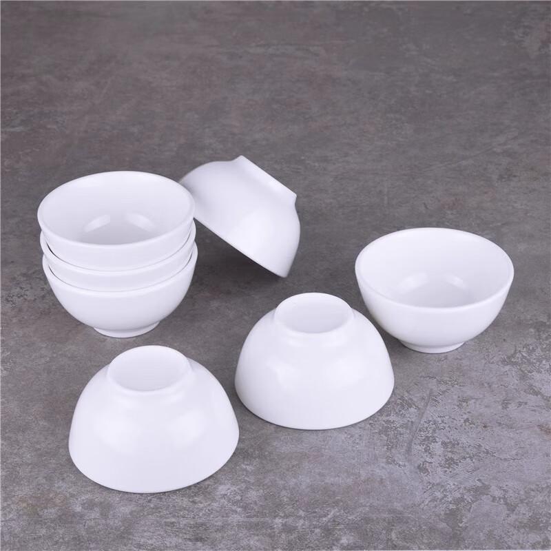 Durable White Ceramic Restaurant Rice Bowl