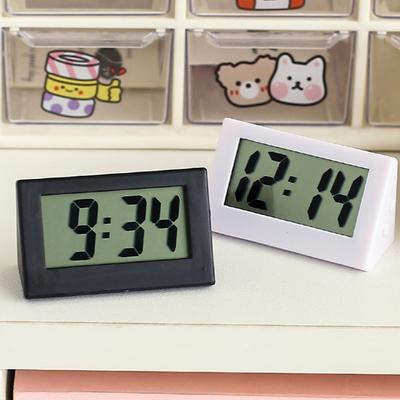 Cute Mini Digital Clock Portable Table Clock Battery Operated LED Clock Electronic Small Desktop Clock for Student/Car/Bedroom