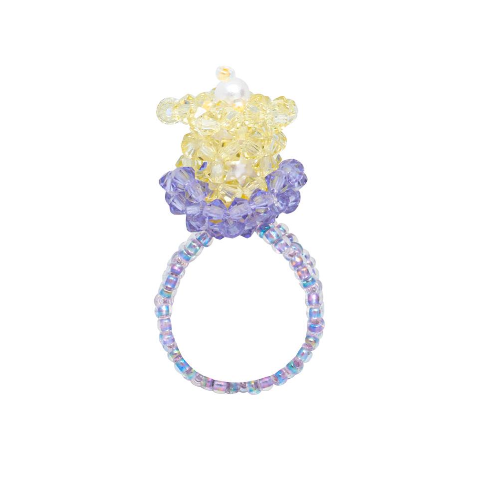 Swingset Tulip Beads Ring (Lemon)