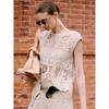 DIMANAF 2026 New Summer Women Vest T-Shirt Sleeveless Basic Fashion Tops Lace Tees Casual Loose Green Tees 255