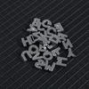 26Pcs Cartoon Letter Nail Art Charm Rhinestone English Letter Diy Nail Decoration Fashion Diy Manicure Decorations Accessories