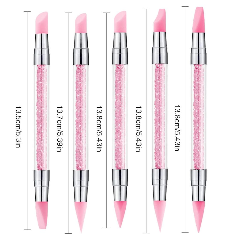 5pcs Nail Sculpture Pen Dual Tipped Nail Art Sculpture Pen, Nail Art Tools for Home Salon for Design Nail Carving Drawing Shaping Effect DIY Gel