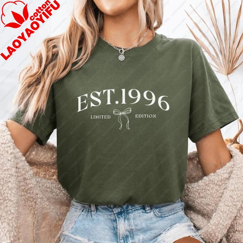Nostalgia 30th Birthday Limited Edition Classics 1996 High Quality Cotton Unisex Crewneck Casual Style Shirt Loose Streetwear