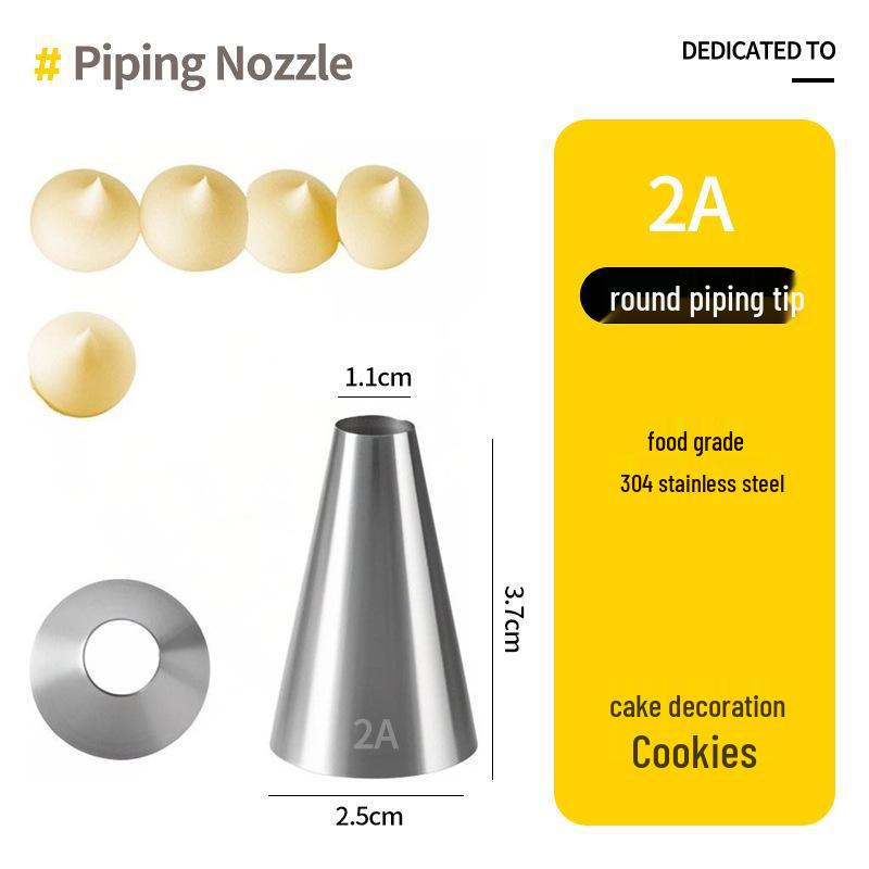 Korean Style Baking Tool Set: 304 Piping Tips for Medium Cakes, Puffs, Cookies & Biscuits
