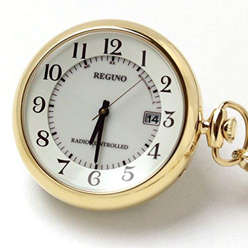CITIZEN pocket watch REGUNO solar tech radio clock and pocket watch stand set [Citizen] KL7-922-31 (gold color)