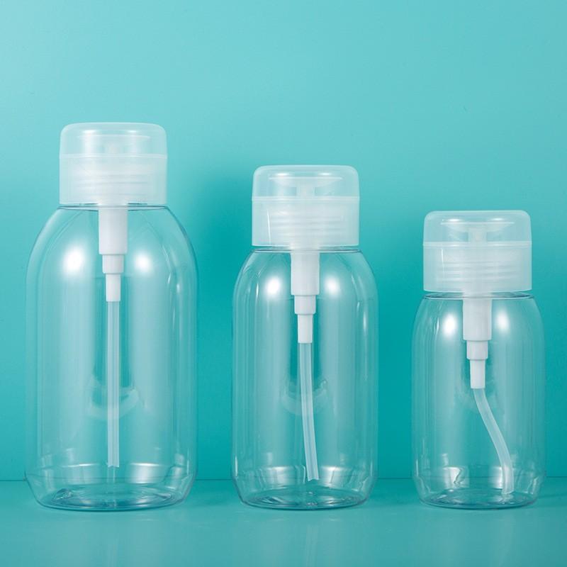 200/300/500Ml Refillable Bottle Push-Type Bottling Push Down Empty Pump Dispenser Bottle For Nail Polish Makeup Remover Bottle
