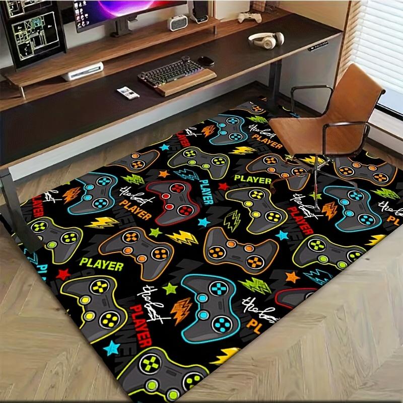 Gaming Controller Pattern Rug Stain-Resistant  Washable Living Room, Bedroom, Kitchen Mat Sofa  Office Rug Home Decor