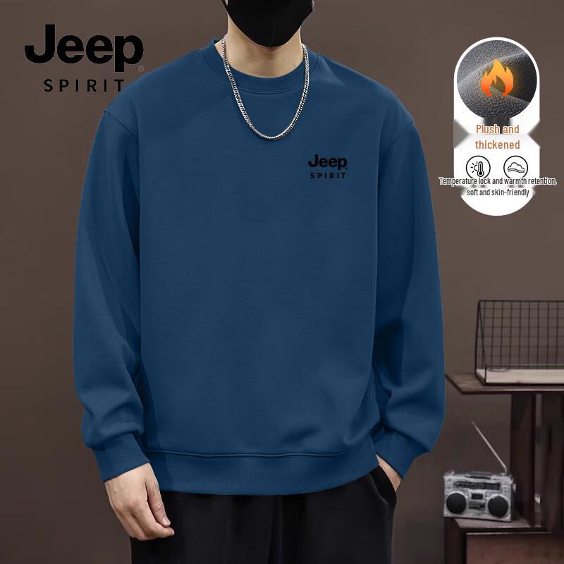 JEEP SPIRIT Men's Winter Thermal Fleece Sweatshirt