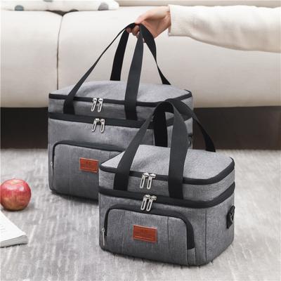 Isolierte Lunchtasche für Damen, große Kapazität, thermische Picknickbox mit Schultergurt, wasserabweisender Reißverschluss, Mahlzeiten-Vorbereitungs-Kühltasche