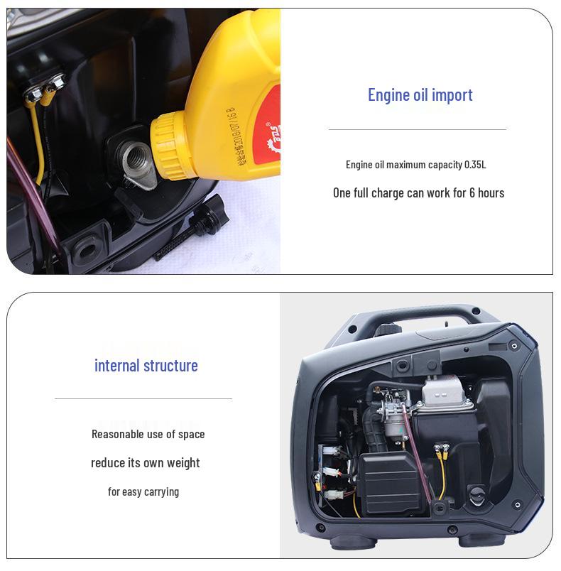 Silent 4kW Digital Inverter Gasoline Generator 220V