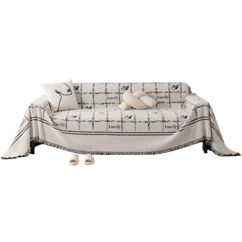 Sofa Cover Cloth Anti Cat Scratch Non Stick Towel Seat Cushion Plush All Season Universal Non Slip Blanket