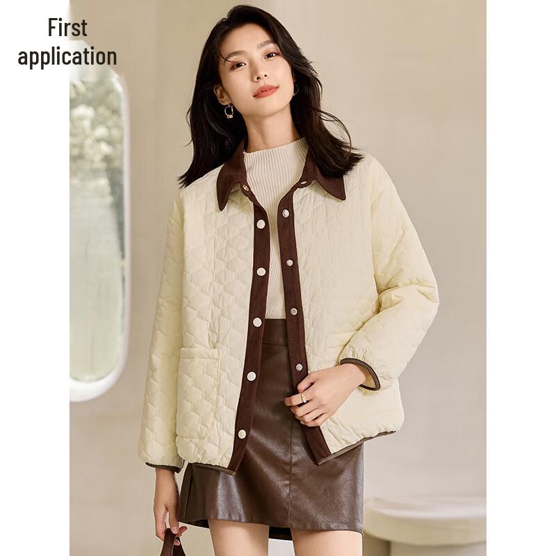 Women's Diamond Textured Padded Winter Jacket