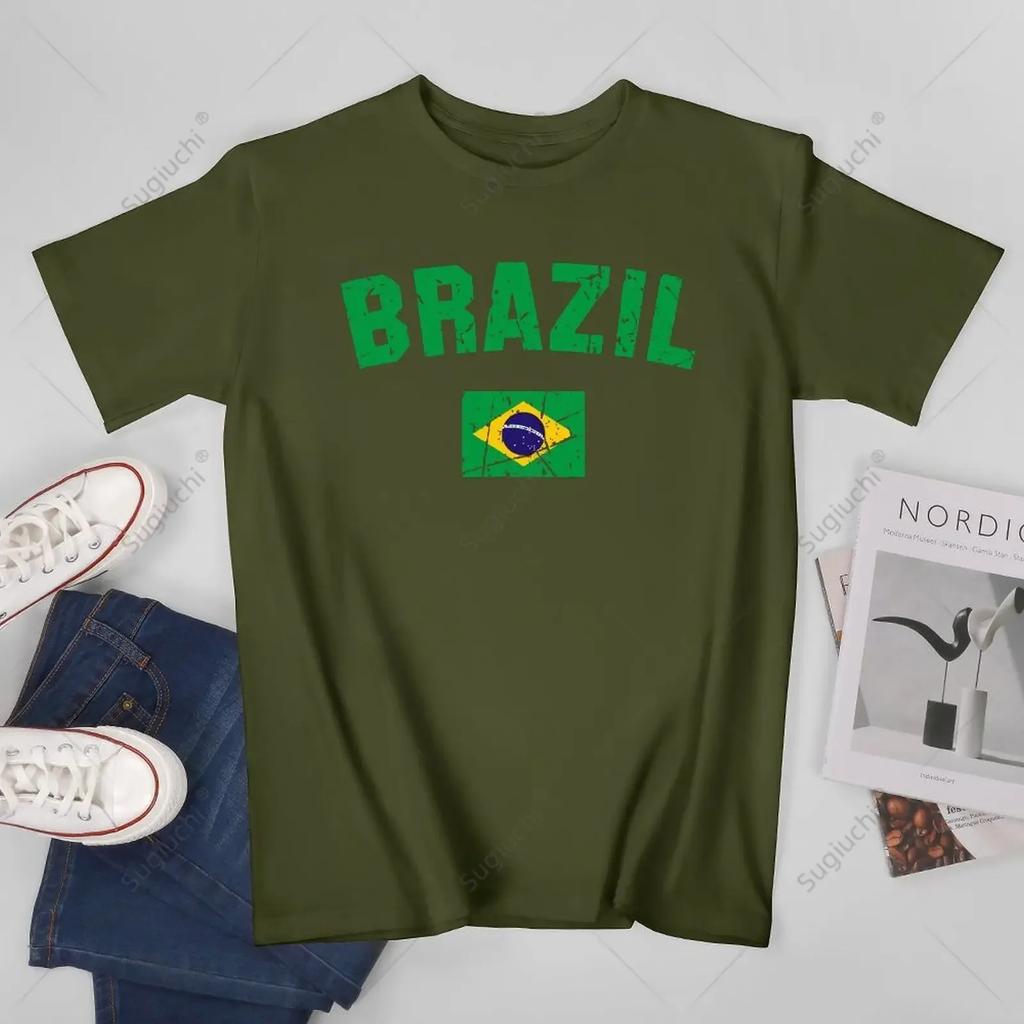 Unisex Unisex BRAZIL BRASIL Flag Vintage BRAZIL Tshirt Tees T Shirts WoUnisex Boys 100 Cotton TShirt