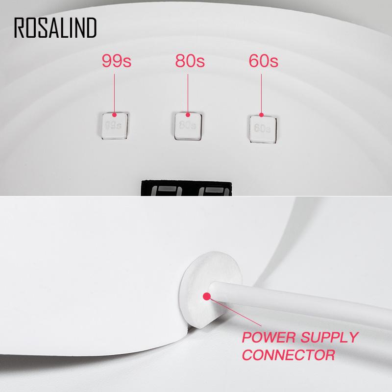 ROSALIND Lampa UV/LED do paznokci 36W 18 żarówek do pokazywania uroku Twoich palców