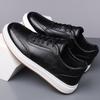 Men's 2024 Autumn Soft Leather Casual Sneakers - Soft Sole White Cowhide Shoes