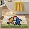 Cartoon Shaped Non-Slip Soft Bath Rug Water Absorbent Entrance Floor Mat Decorative Home Accessories