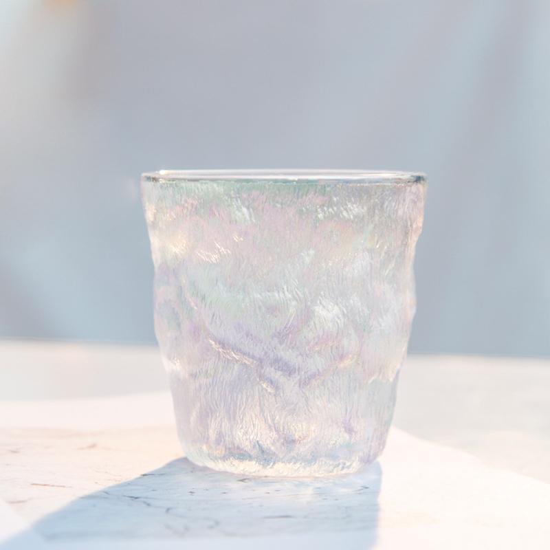 2pcs Coffee Cups Drink 300ml Wine Glasses Set of 2 Glass Cup Colorful Coffee Mugs Wedding Gifts Luxury Modern Glass Drinkware