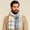 Cold-proof Classic Plaid Scarf Soft Long Neckscarf with Tassel Large Knitted Wool Scarf  Men