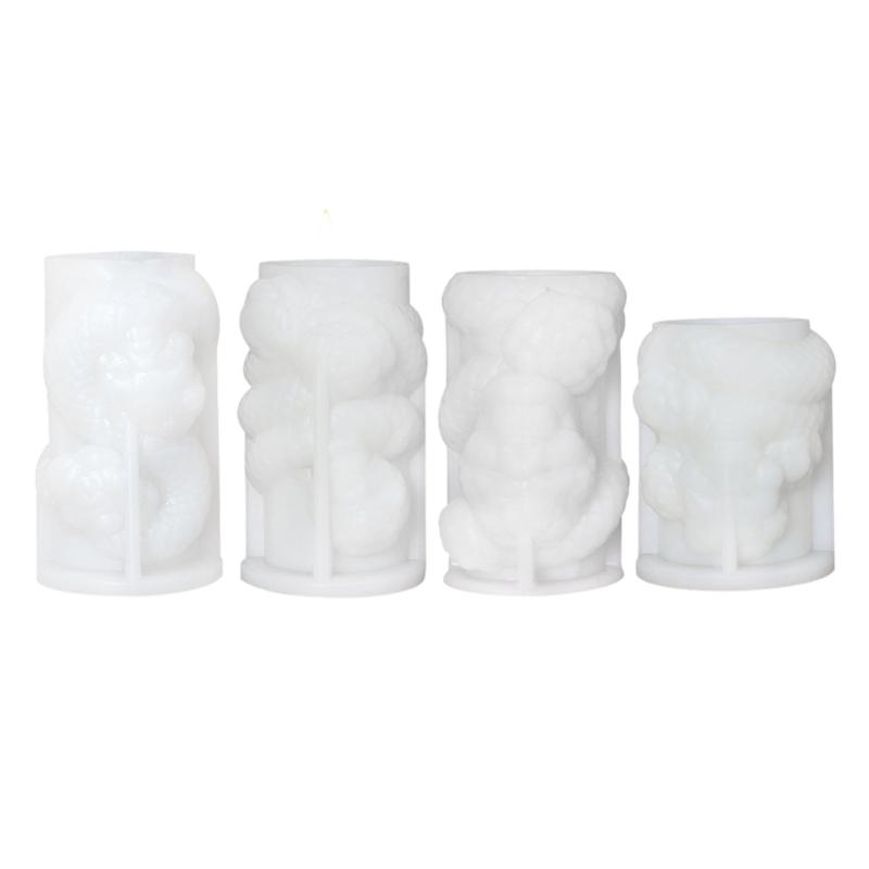 Rotating Snake Candle Molds Casting Molds Silicone Mould Cylindrical Snake Epoxy Resin Molds Candle Making Molds