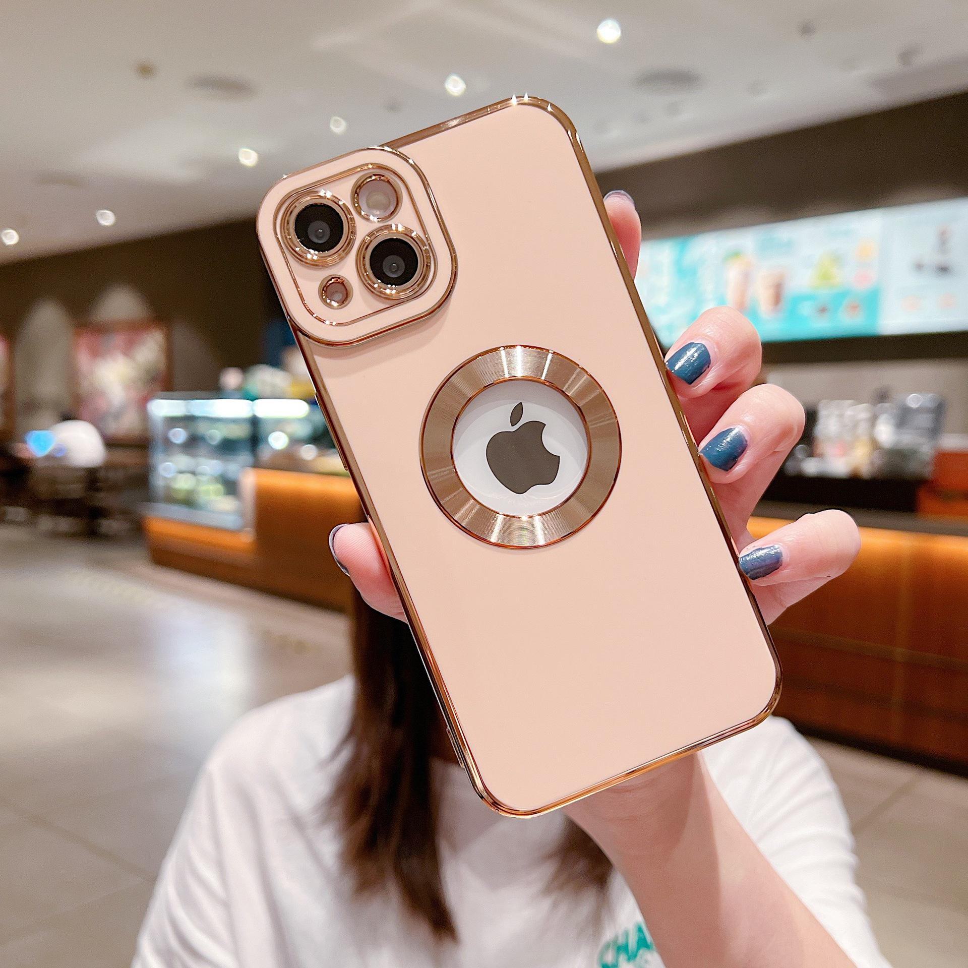 

Чехол для iPhone 15 Pro Max — Apple 12/14 Plus, 13 Charm Eye CD Pattern, гальванизированный защитный чехол iPhone14pro розовый