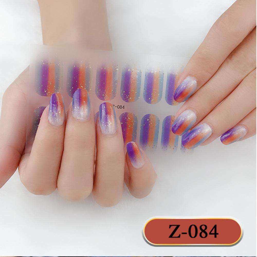 Z dreidimensionaler wasserfester No-Bake-Gel-Nagellack-Film Vollsticker einfacher europäischer und amerikanischer Stil fortgeschrittene Nagelfilm-Papier-Nagelsticker