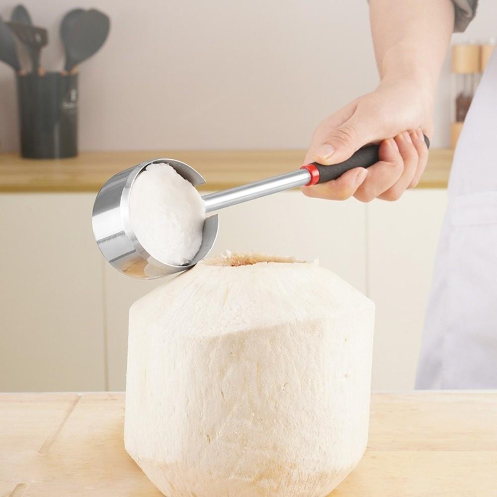 A Set Stainless Steel Coconut Opener Multifunctional Durable Coconut Meat Planer Portable Coconut Opener Tool Home Use