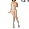 One Piece Plus Size Ženy Žhavé Sexy Spodní Prádlo Květinový Vzor Síťovaná Body Punčocha Body Spodní Prádlo Košilka Spací prádlo Spodní prádlo Kostýmy Sexy