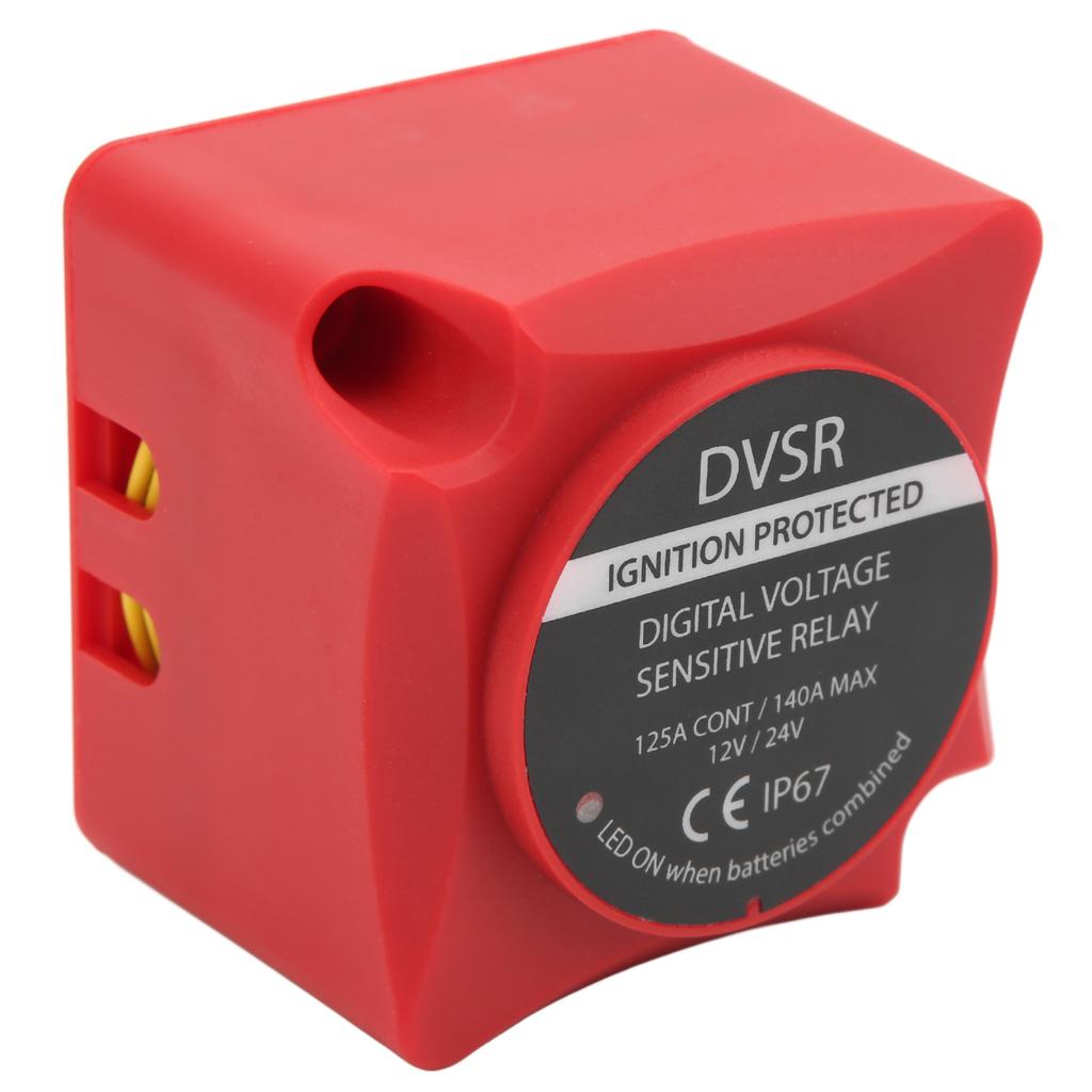 Voltage Sensitive Relay VSR Battery Isolator DC 12V/24V 140A with LED Indicator Port for ATV UTV RVs