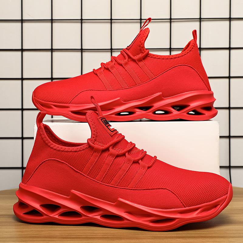 Wiosna/jesień Męskie duże rozmiary latające, tkane i oddychające powierzchnie siatkowe Ultralekki stołek Męskie buty sportowe na świeżym powietrzu