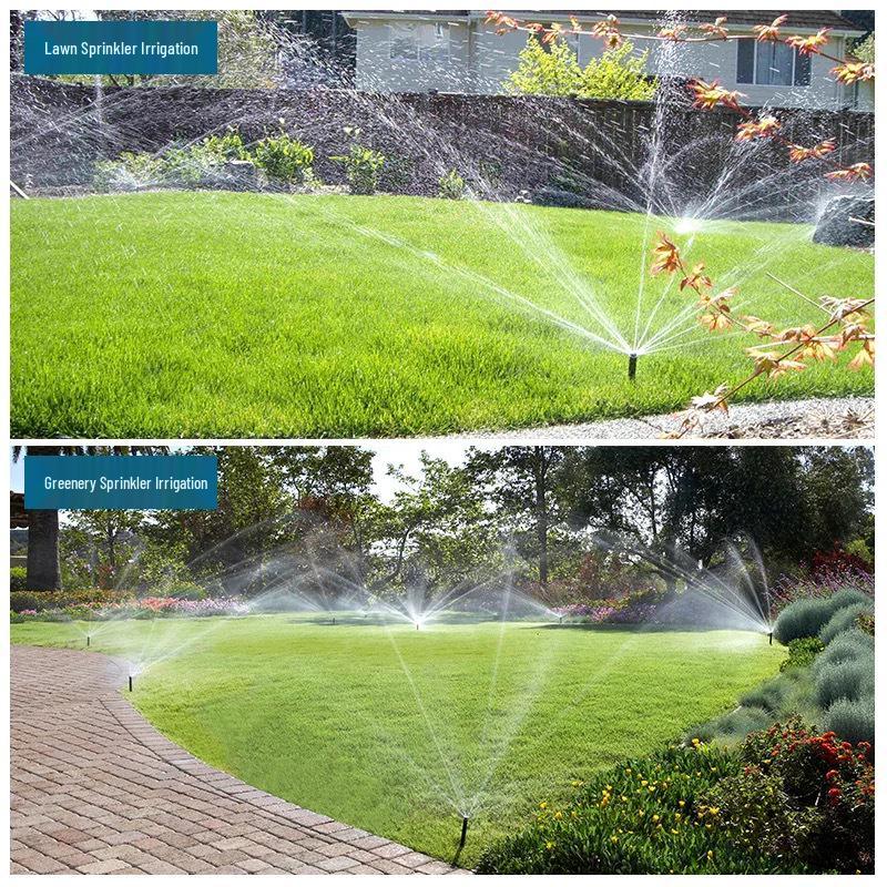 4-Punkt Rasensprenger: Versteckbare Teleskop-Diffusor-Sprühdüse für automatische Gartenbewässerung