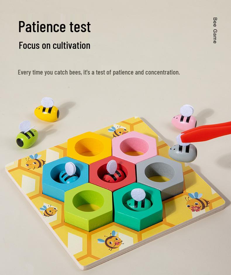 Montessori Bee Bead Toys - Hand-Eye Coordination & Brain Development Aid