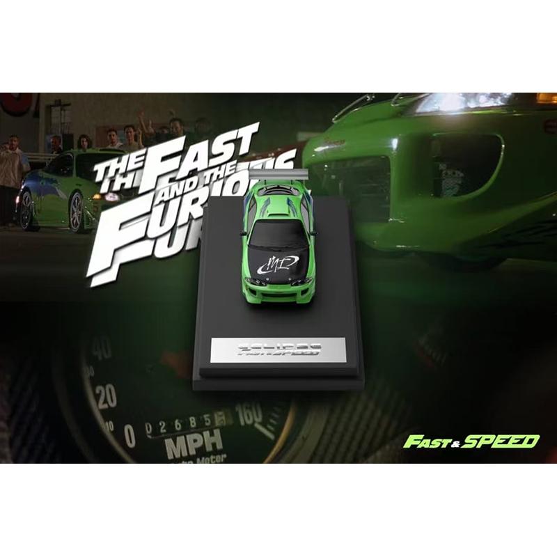 FS In Stock  1:64 Robocar  Eclipse D30  FNF Green Diecast Diorama Car Model Collection Miniature Fast Speed