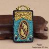 Ebony Tangka Necklace with Ethnic Na Fu Pendant - Buddha Amulet for Men & Women