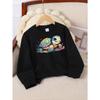 Youth Crewneck Sweatshirt Featuring Vibrant Turtle Artwork, Easy To Wash, Suitable for Spring And Fall, Ideal for Sports And Casual Outfits