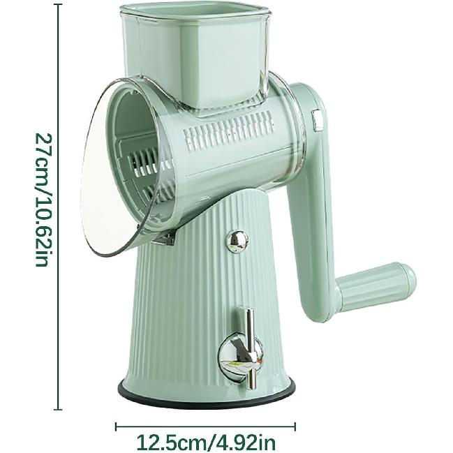 5 In 1 Rotary Cheese Grater Vegetable Slicer for Kitchen, Potato Ricer Microplane, Carrot Shredder Tool-Food Shredders with 5 Sets Interchangeable