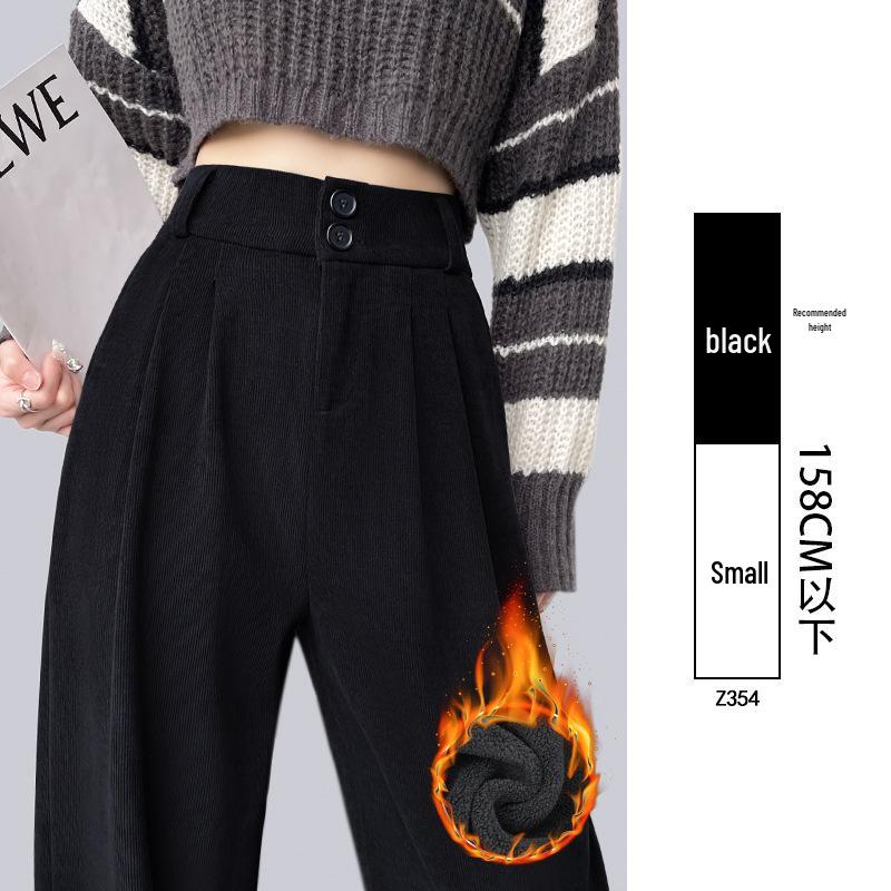 Dámské žinylkové kalhoty s vysokým pasem a rovnými nohavicemi - Kolekce jaro/podzim 2025, Pokročilý střih, Petite střih, Od úzkých po široké nohavice.