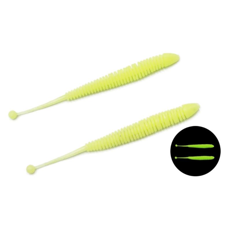 30Pcs Fishing Lures 4.8/6/8cm Artificial Worm Baits for Trout Fishing Swimbaits Soft Lures Tail Baits Fishing Tackle