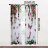 Elegant Butterfly And Pink Rose - Printed Curtains, Suitable For Bedroom And Living Room Home Decoration