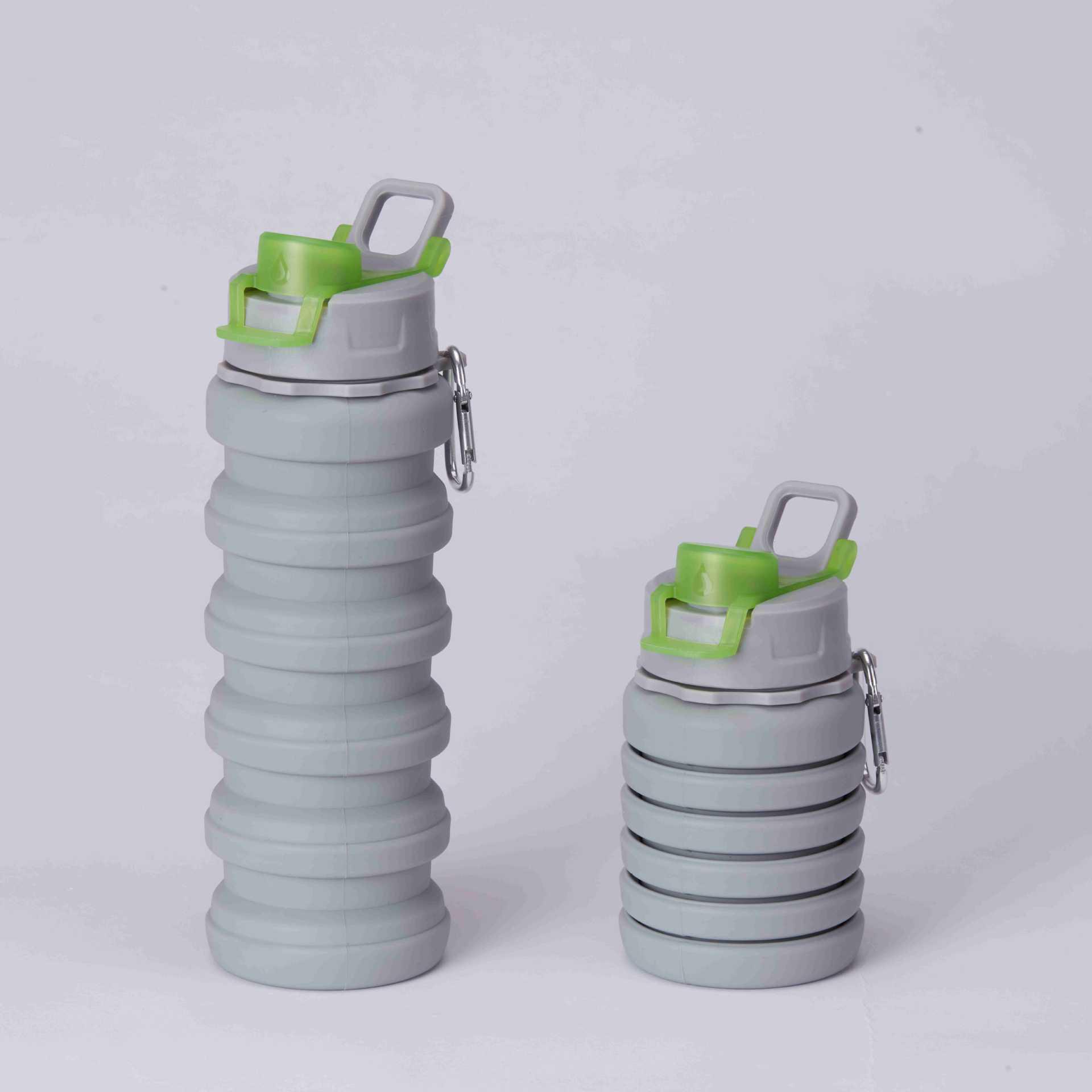 

Silicone Folding Water Cup - Portable Flip-top Telescopic Sports Kettle 500ml