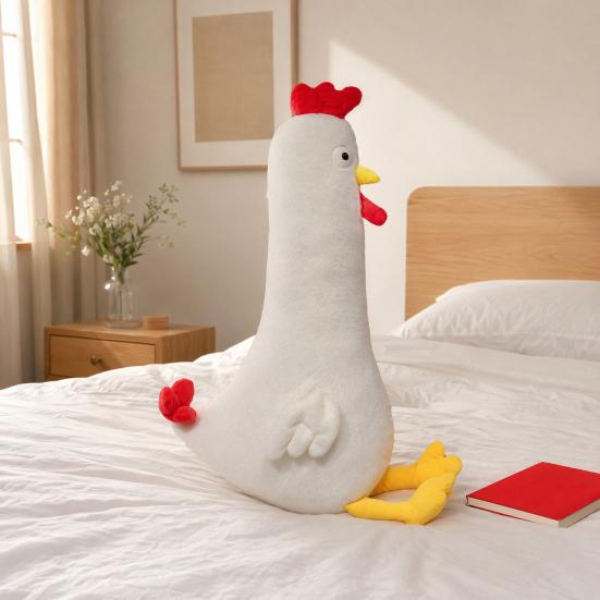 Chick Plush Pillow, Long Body Stuffed Animal for Sleeping, Soft Body Pillow for Adults, Removable Hugging Toy for Bed
