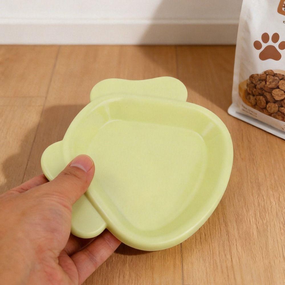 Puppy Shape Cat Bowl Plastic Cat Plates Cute Kitten Bowl  Pet Feeding