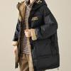 2023 neue Frauen Unten Jacke Winter Mantel Weibliche Mittlere Länge Version Parkas Lose Große Größe Outwear Mit Kapuze Freizeit Mantel