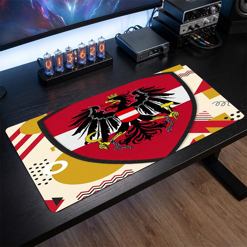 Austria Football Crest Mouse Pad, Extended Non Slip Rubber Desk Mat for Gaming Office Laptop Fan Gift