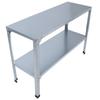Metal Potting Bench 120KG Load Bearing Galvanized Iron Double Layers Greenhouse Potting Table with